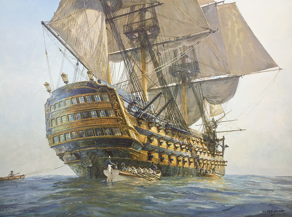 Hms Victory S Fore Topsail Goes On Display Classic Sailor